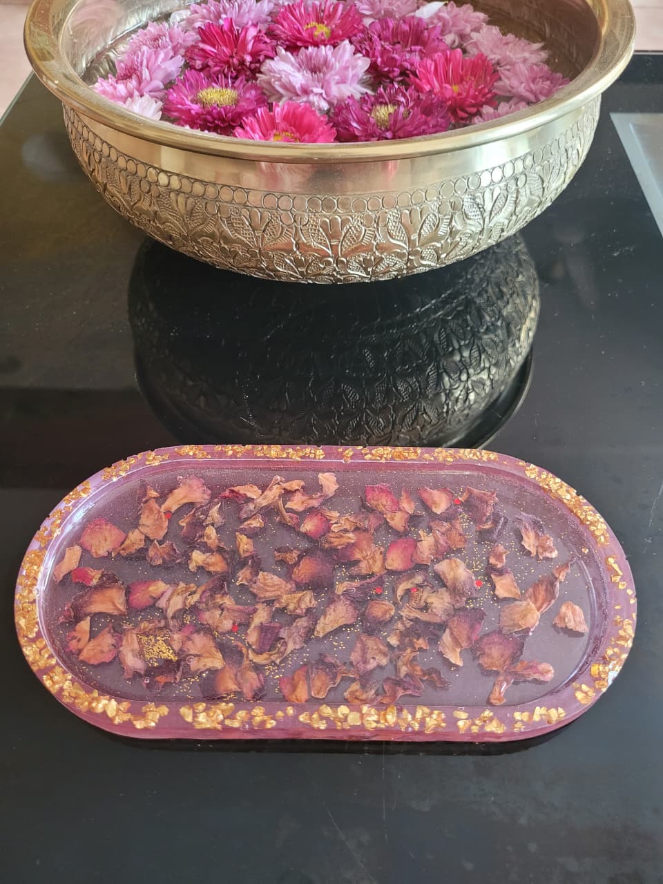 Trinket Tray with preserved rose petals